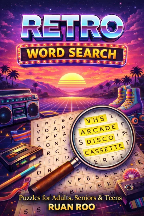 Retro Word Search Puzzle Book