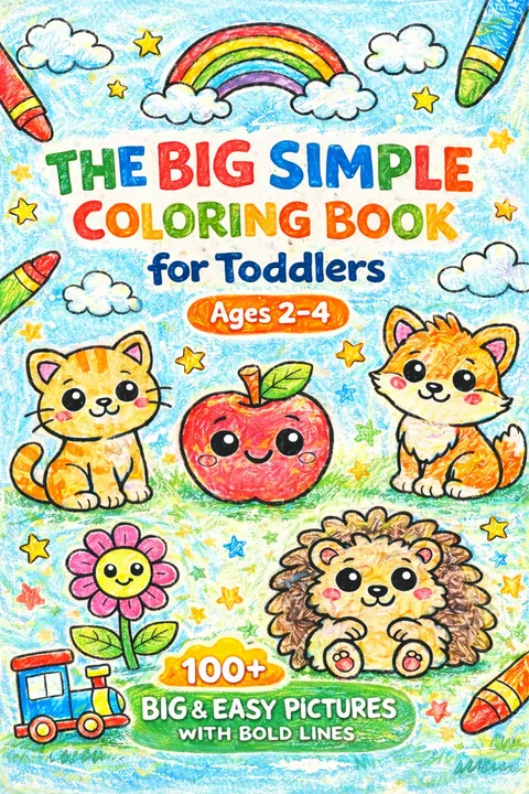 The Big Simple Coloring Book for Toddlers Ages 2-4